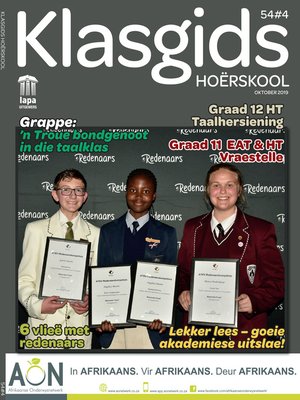 cover image of Klasgids Oktober 2019 Hoërskool